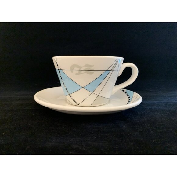 Dudson Finest Vitrified Cup & Saucer Set Princess Cruise Line Abstract Design - Picture 2 of 12